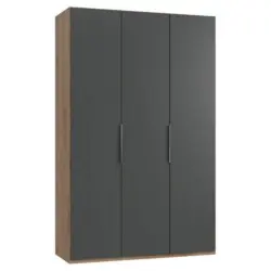 Dreht&uuml;renschrank B: 150 Cm Level, Graphitfarben/eiche Dekor