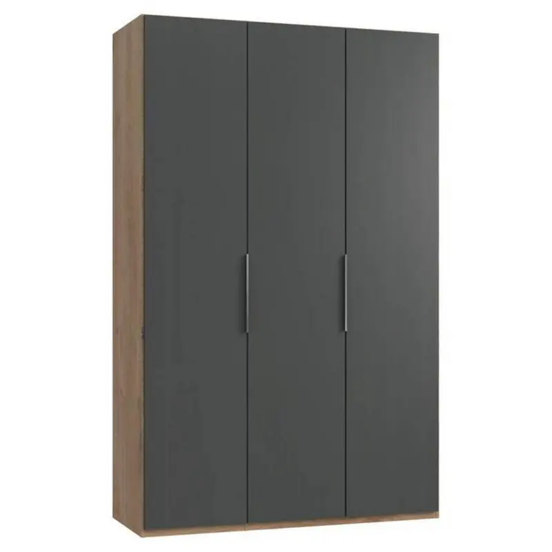 Dreht&uuml;renschrank B: 150 Cm Level, Graphitfarben/eiche Dekor