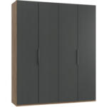 Möbelix Drehtürenschrank 200cm Level36a Eiche/graphit