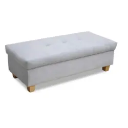 Polsterhocker Franzi Grau H: 42 Cm