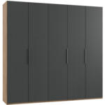 Möbelix Drehtürenschrank B: 250 Cm Level, Graphitfarben/eiche Dekor