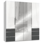 Möbelix Drehtürenschrank Level 36d Weiß/graphit B:200cm