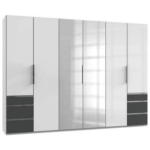 Möbelix Drehtürenschrank Level 36d Graphit/weißb:300cm