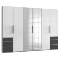 Dreht&uuml;renschrank Level 36d Graphit/wei&szlig;b:300cm