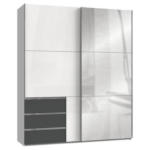 Möbelix Schwebetürenschrank Level 36d Graphit/weiß B:200cm