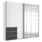 Möbelix Schwebetürenschrank Level 36d Graphit/weiß B:250cm
