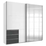 M&ouml;belix Schwebet&uuml;renschrank Level 36d Graphit/wei&szlig; B:250cm