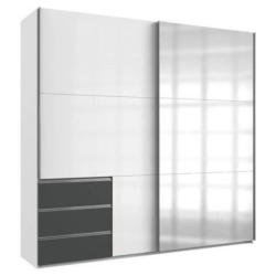 Schwebetürenschrank Level 36d Graphit/weiß B:250cm
