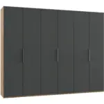 Möbelix Drehtürenschrank B: 300 Cm Level Graphit-/eichefarben