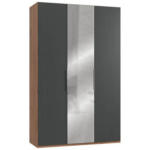 Möbelix Drehtürenschrank B: 150 cm Level Graphit-/Eichefarben