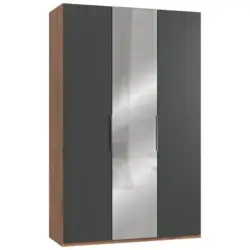 Drehtürenschrank B: 150 cm Level Graphit-/Eichefarben