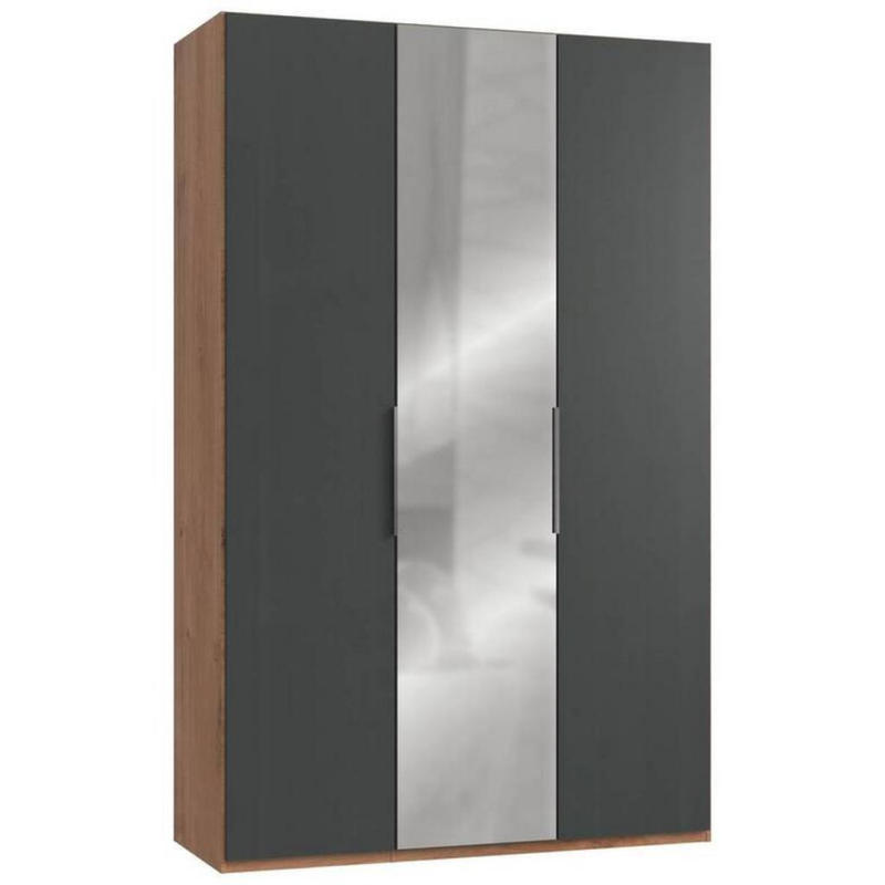 Drehtürenschrank B: 150 cm Level Graphit-/Eichefarben