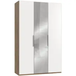 Drehtürenschrank B: 150 Cm Level Weiß/eichefarben