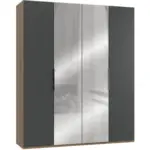 Möbelix Drehtürenschrank B: 200 Cm Level Graphit-/eichefarben