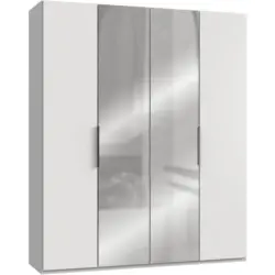 Drehtürenschrank B: 200 Cm Level Weiß