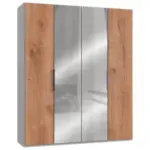 Möbelix Drehtürenschrank B: 200 Cm Level Weiß/eichefarben