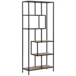 Möbelix Regal Lilli 77 cm Schwarz/ Eichefarben