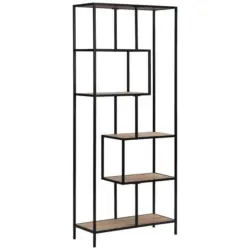 Regal Lilli 77 cm Schwarz/ Eichefarben