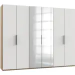 Möbelix Drehtürenschrank 300 Cm Level Weiß/eichefarben Dekor