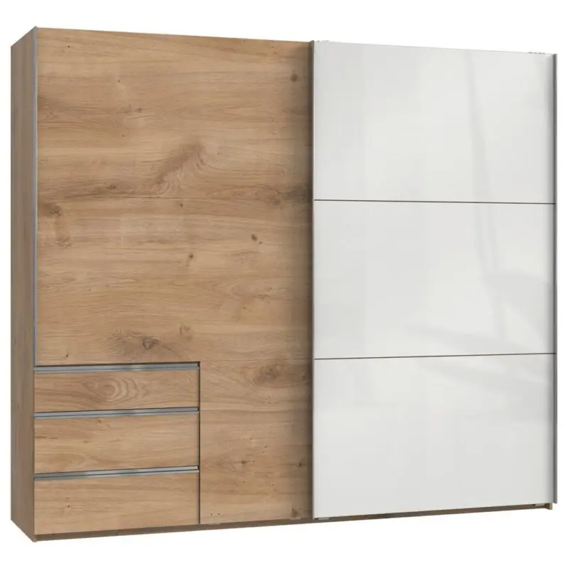 Schwebet&uuml;renschrank Mit Laden B:250cm Level Wei&szlig;/eiche Dekoe