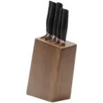 Möbelix Messerblock Braun/rot/schwarz Holz 6-Tlg. Stahl