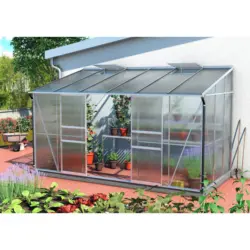 Anlehn-Gewächshausbausatz Ida 7800 Hkp 6mm, Alu