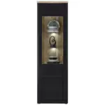 Möbelix Vitrine Game B: 61 cm Schwarz Matt/Eiche Dekor