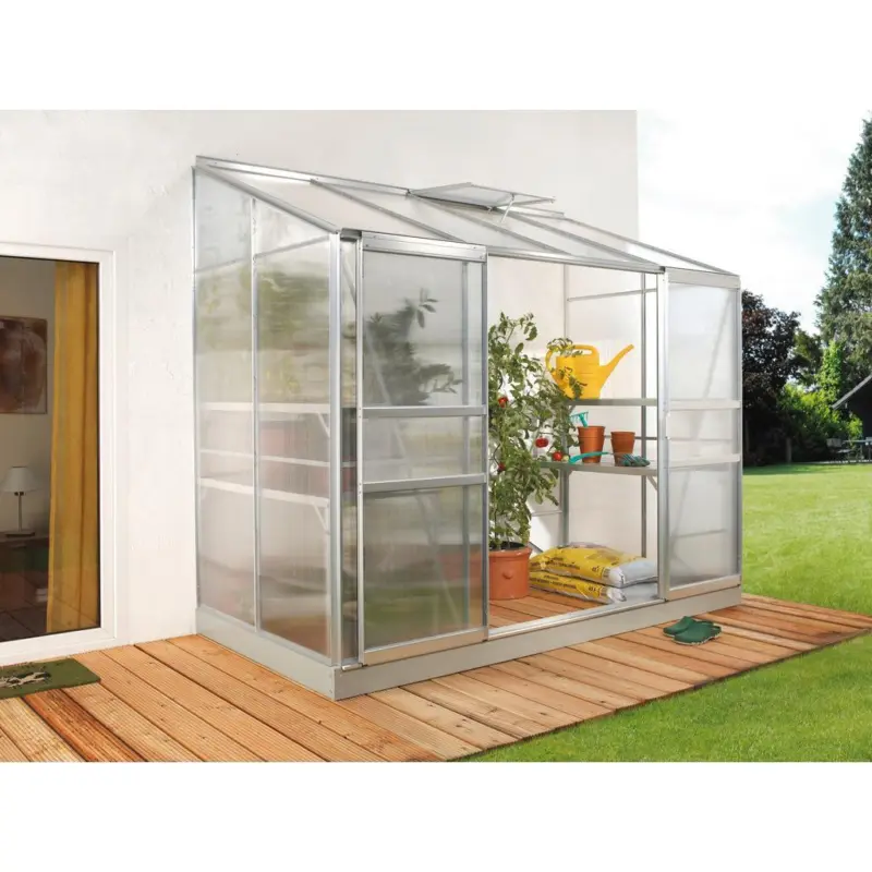 Anlehn-Gewächshausbausatz Ida 3300 Hkp 4mm, Alu