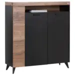 Möbelix Highboard Mit Türdämpfung 115 Cm Sunny Hb 3d, Schwarz