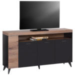 Möbelix Sideboard 160cm Sunny, Schwarz