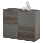Möbelix Kommode 100 Cm Cremona, Grau/rima Oak Dunkel Dekor