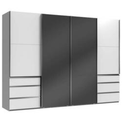 Schwebetürenschrank B: 300 Cm Level Grau/weiß