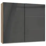 Möbelix Schwebetürenschrank B: 200 Cm Level Grau/eichefarben Dekor