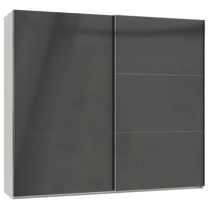 Schwebetürenschrank B: 200 Cm Level Grau/weiß