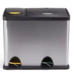 Möbelix Treteimer 26l Silberfarben Metall Lxbxh: 47x30x40,5 Cm