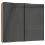 Möbelix Schwebtürenschrank B: 250 Cm Level Grau/eichefarben Dekor