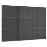 Möbelix Schwebetürenschrank B: 300 Cm Level Grau/weiß