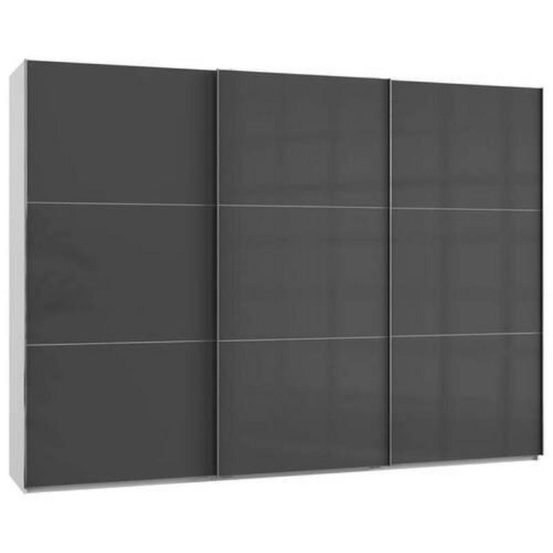 Schwebetürenschrank B: 300 Cm Level Grau/weiß