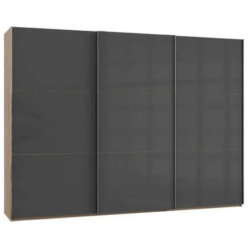 Schwebetürenschrank B: 300 Cm Level Grau/eichefarben