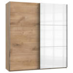 Möbelix Schwebetürenschrank B: 200 Cm Level Weiß/eiche Dekor