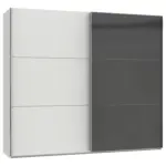 Möbelix Schwebetürenschrank B: 250 Cm Level Grau/weiß