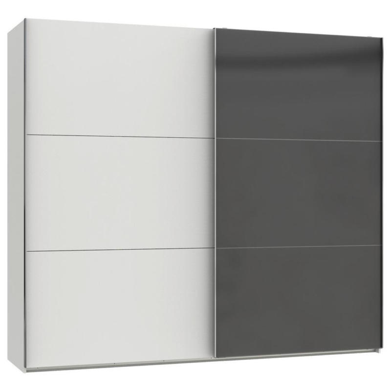 Schwebetürenschrank B: 250 Cm Level Grau/weiß