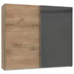 Möbelix Schwebetürenschrank B: 250 Cm Level Grau/eichefarben Dekor
