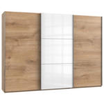 Möbelix Schwebetürenschrank B: 300 Cm Level Weiß/eichefarben Dekor