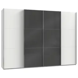 Schwebetürenschrank B: 300 Cm Level Grau/weiß