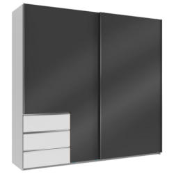 Schwebetürenschrank B: 250 Cm Level Grau/weiß