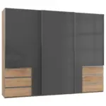 Möbelix Schwebetürenschrank B: 300 Cm Level Grau/eichefarben Dekor