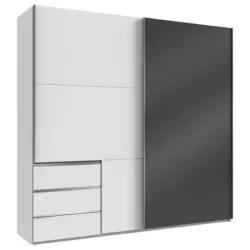 Schwebetürenschrank B: 250 Cm Level 36c Grau/weiß