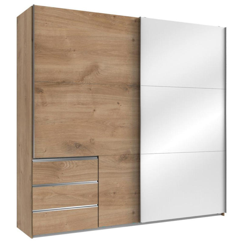 Schwebetürenschrank B: 250 Cm Level 36c Weiß/eiche Dekor