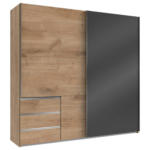 Möbelix Schwebetürenschrank B: 250 cm Level 36c Grau/Eiche Dekor